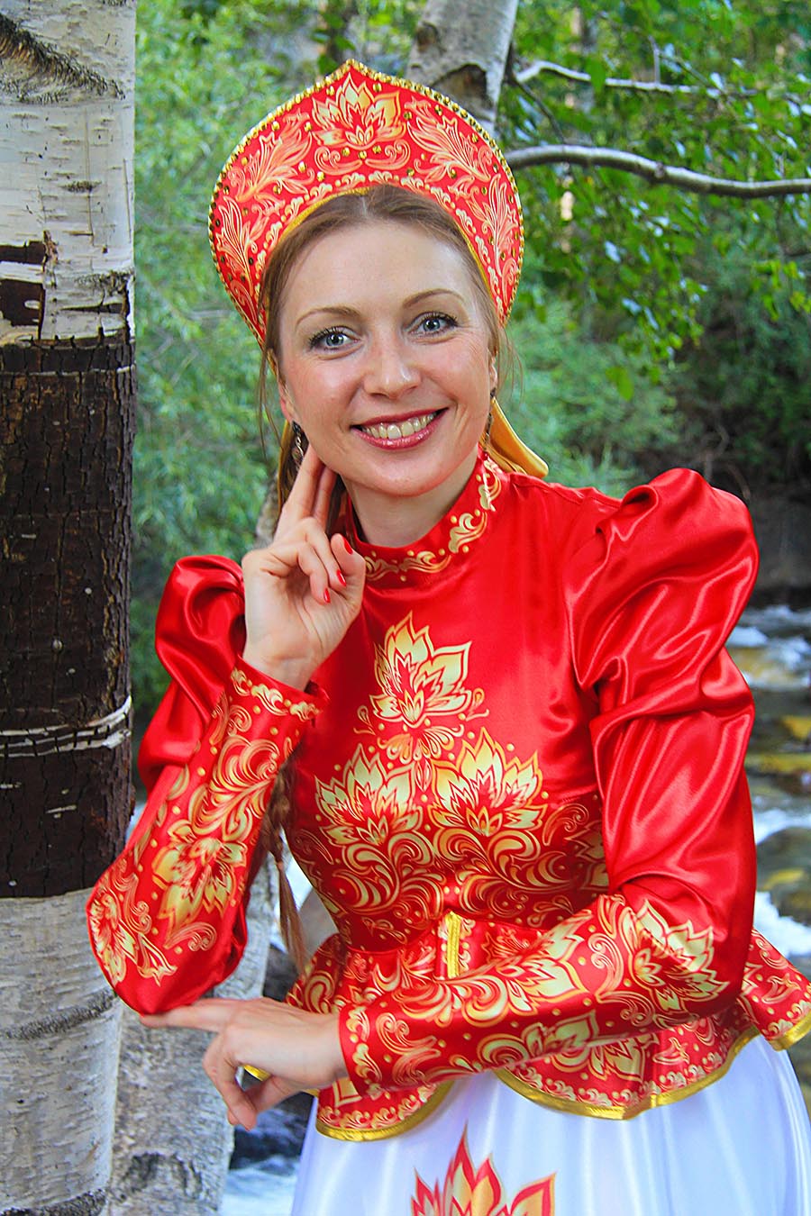 Women in Slavic costumes in Tustla Gutierrez