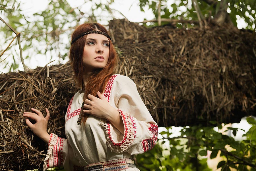 Women in Slavic costumes in Tustla Gutierrez