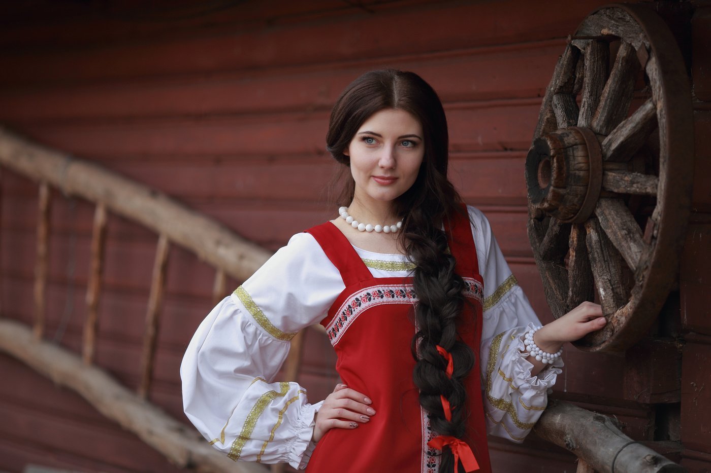 Girls in Slavic costumes in Tustla Gutierrez